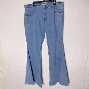 Saints & Hearts Light Wash Super Flare Leg Bell Bottom High Rise Jeans 2XL